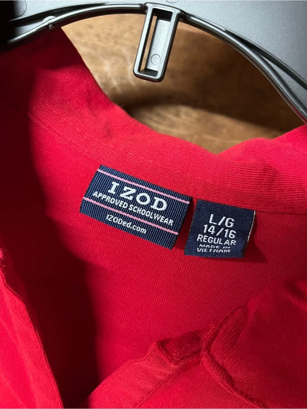 Izod Bright Red Girls' Short Sleeve Polo